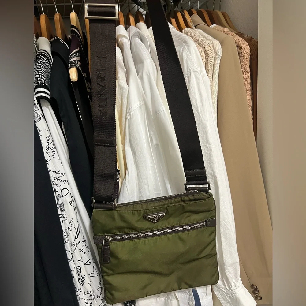 PRADA Olive Green Crossbody Bag